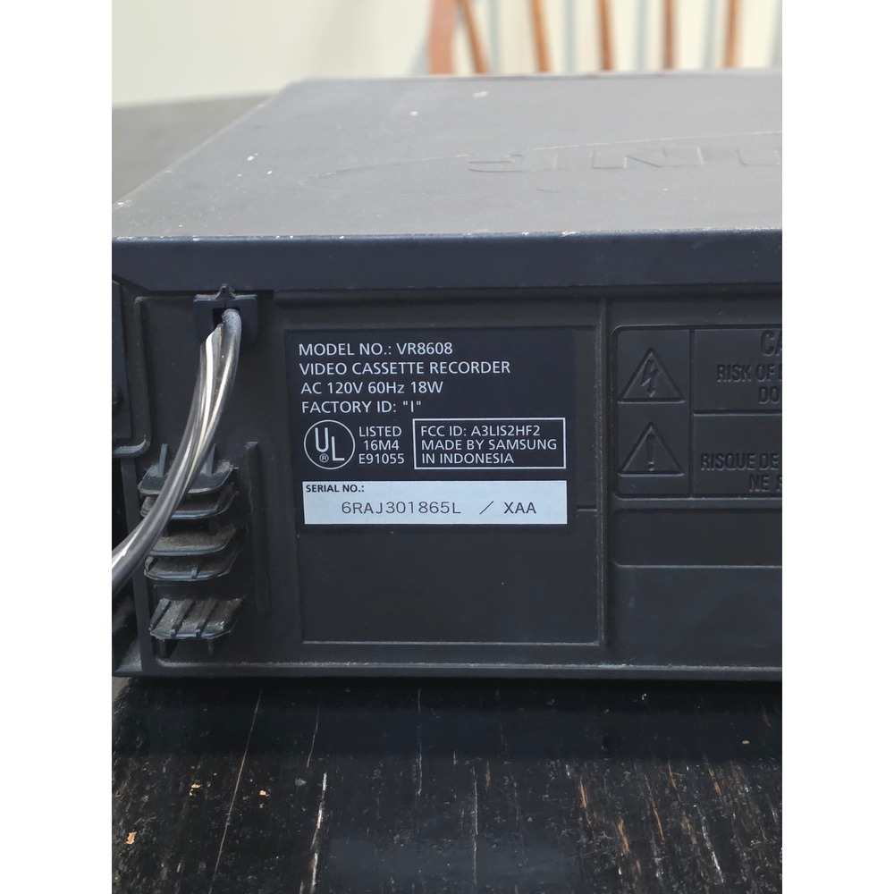 Samsung VCR VR8608 VHS  4-Head Hi-Fi Stereo (Parts only) Not working - Picture 5 of 6